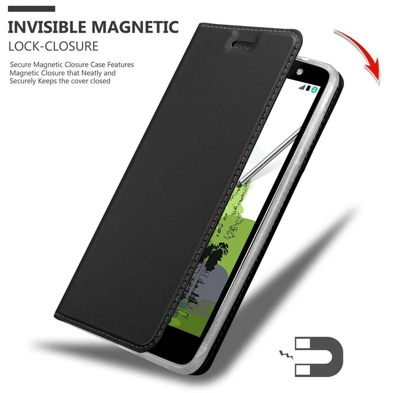 Cadorabo Hülle kompatibel mit LG STYLUS 2 Schutzhülle mit Magnetverschluss, Standfunktion und Kartenfach