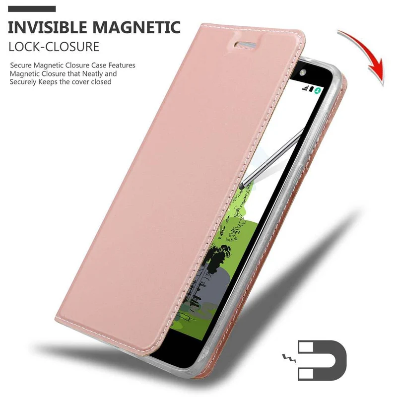 Cadorabo Hülle kompatibel mit LG STYLUS 2 Schutzhülle mit Magnetverschluss, Standfunktion und Kartenfach