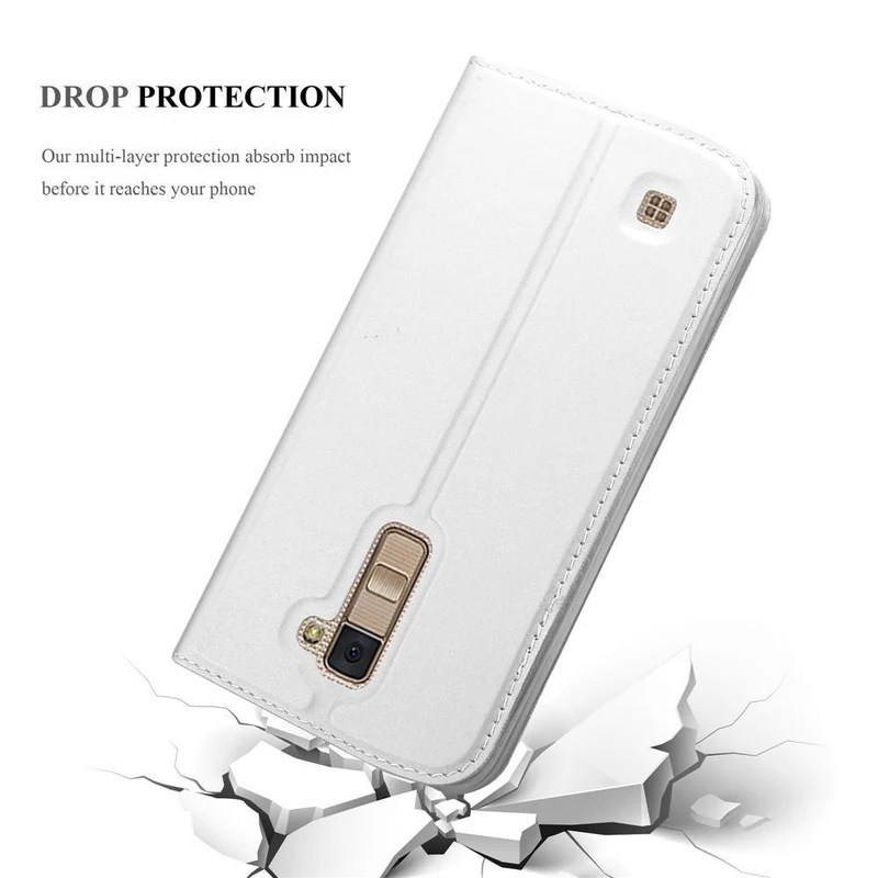 Cadorabo Hülle kompatibel mit LG K10 2016 Schutzhülle mit Magnetverschluss, Standfunktion und Kartenfach