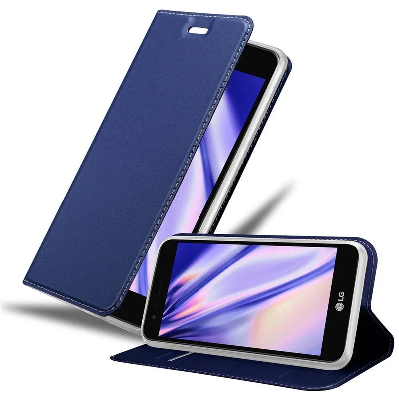 Cadorabo Hülle kompatibel mit LG K4 2017 Schutzhülle mit Magnetverschluss, Standfunktion und Kartenfach