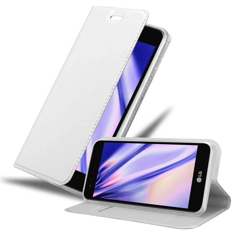 Cadorabo Hülle kompatibel mit LG K4 2017 Schutzhülle mit Magnetverschluss, Standfunktion und Kartenfach