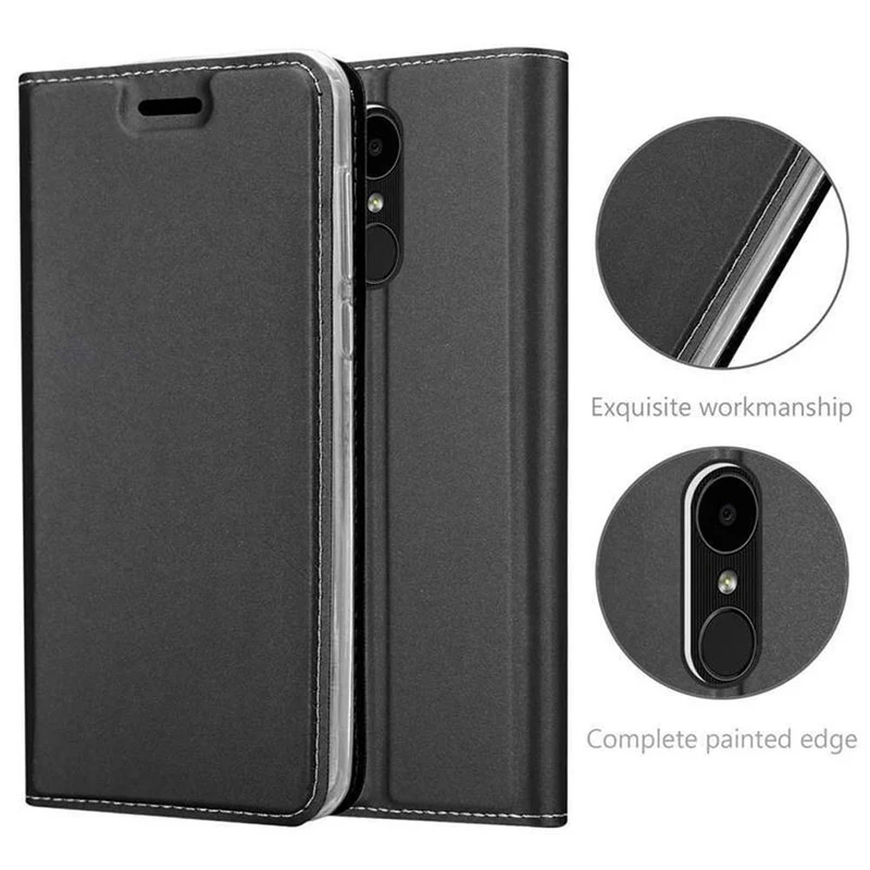 Cadorabo Hülle kompatibel mit LG K4 2017 Schutzhülle mit Magnetverschluss, Standfunktion und Kartenfach