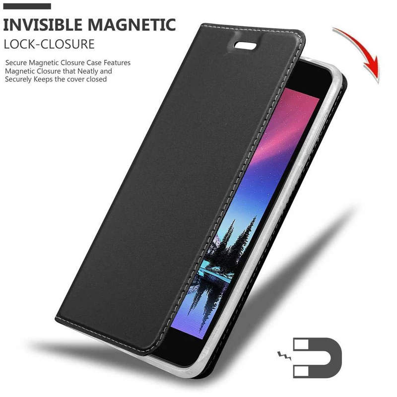 Cadorabo Hülle kompatibel mit LG K4 2017 Schutzhülle mit Magnetverschluss, Standfunktion und Kartenfach