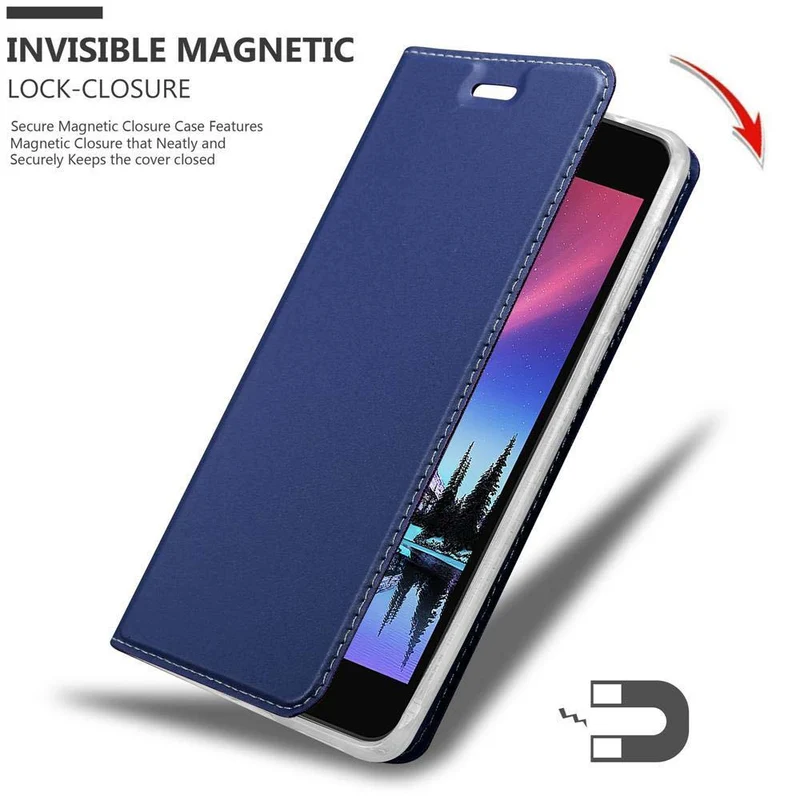 Cadorabo Hülle kompatibel mit LG K4 2017 Schutzhülle mit Magnetverschluss, Standfunktion und Kartenfach