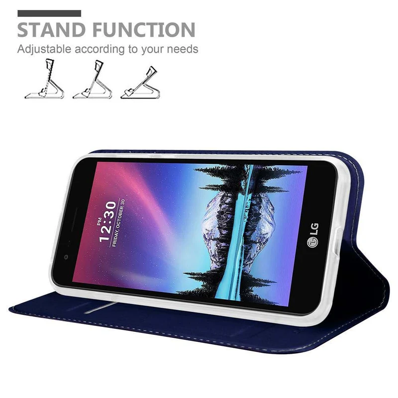 Cadorabo Hülle kompatibel mit LG K4 2017 Schutzhülle mit Magnetverschluss, Standfunktion und Kartenfach