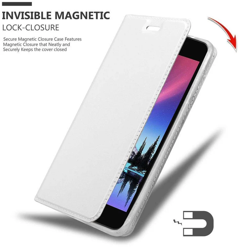 Cadorabo Hülle kompatibel mit LG K4 2017 Schutzhülle mit Magnetverschluss, Standfunktion und Kartenfach