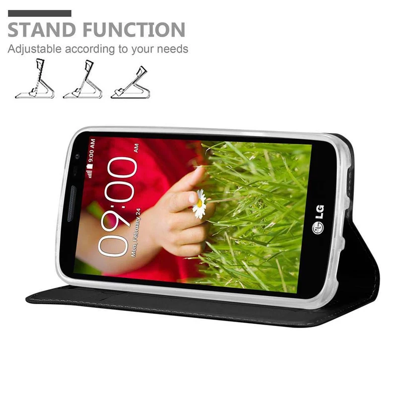 Cadorabo Hülle kompatibel mit LG G2 MINI Schutzhülle mit Magnetverschluss, Standfunktion und Kartenfach