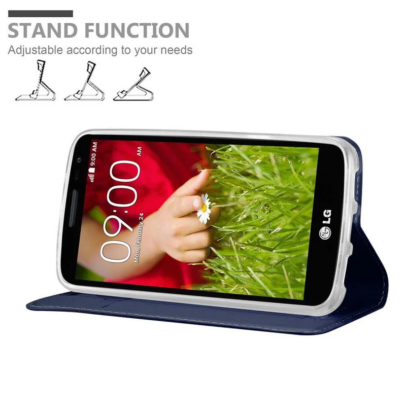 Cadorabo Hülle kompatibel mit LG G2 MINI Schutzhülle mit Magnetverschluss, Standfunktion und Kartenfach