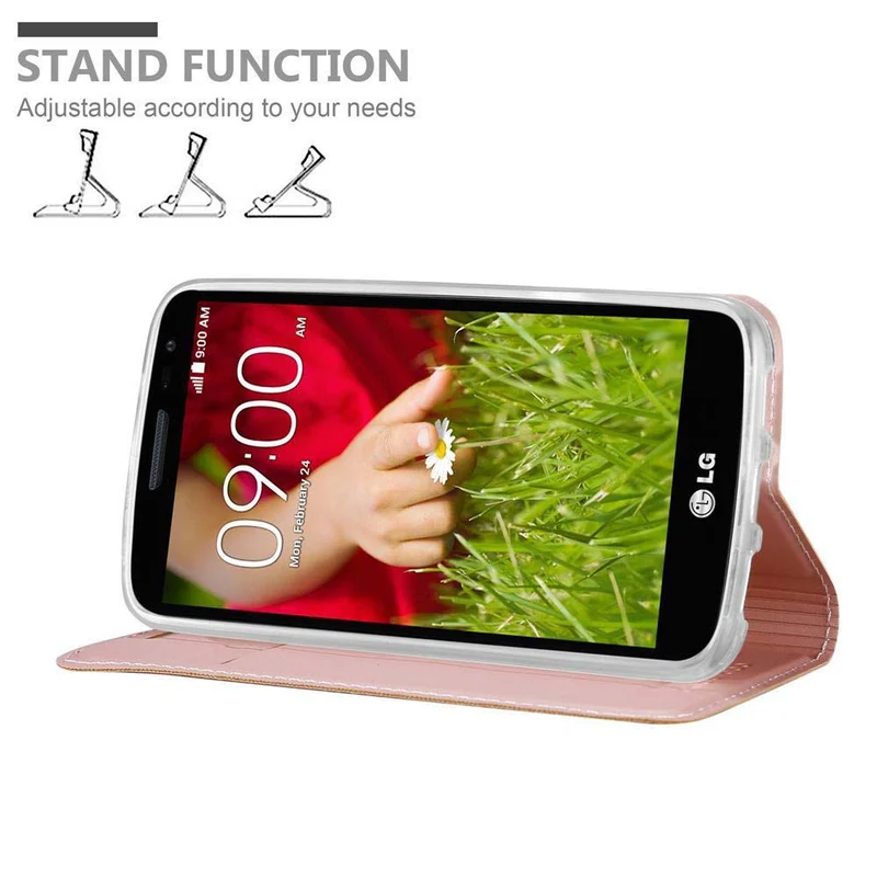 Cadorabo Hülle kompatibel mit LG G2 MINI Schutzhülle mit Magnetverschluss, Standfunktion und Kartenfach