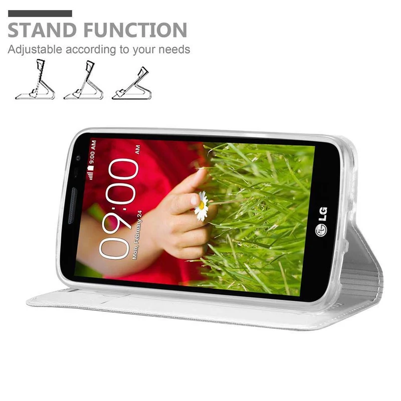 Cadorabo Hülle kompatibel mit LG G2 MINI Schutzhülle mit Magnetverschluss, Standfunktion und Kartenfach