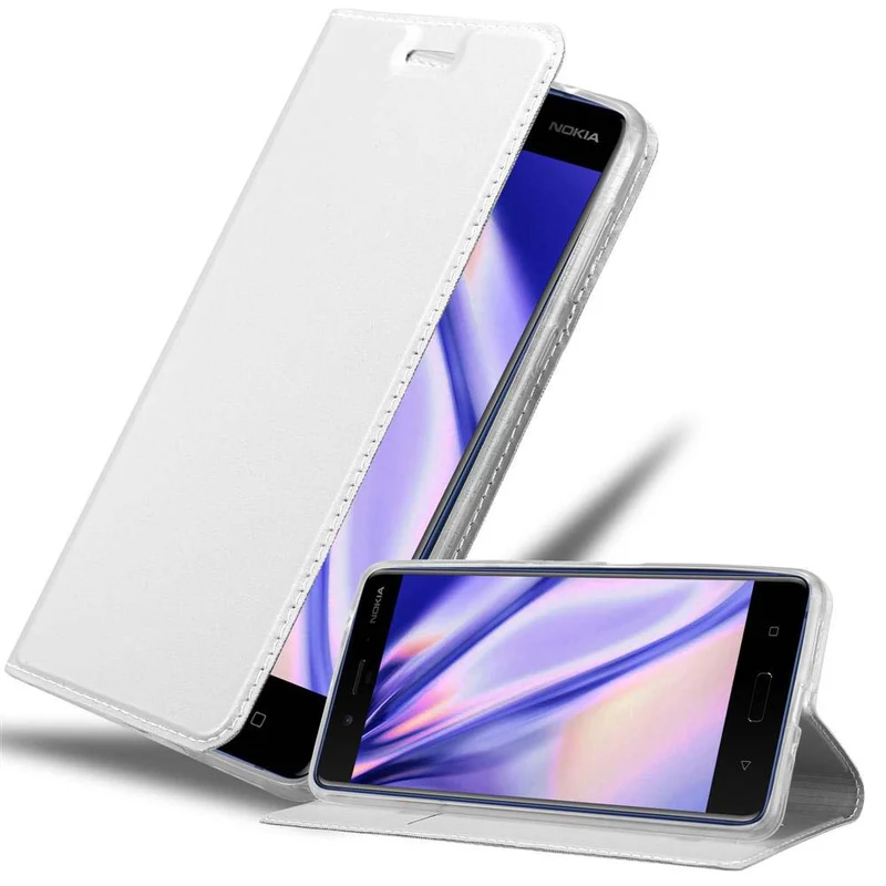 Cadorabo Hülle kompatibel mit Nokia 8 2017 Schutzhülle mit Magnetverschluss, Standfunktion und Kartenfach