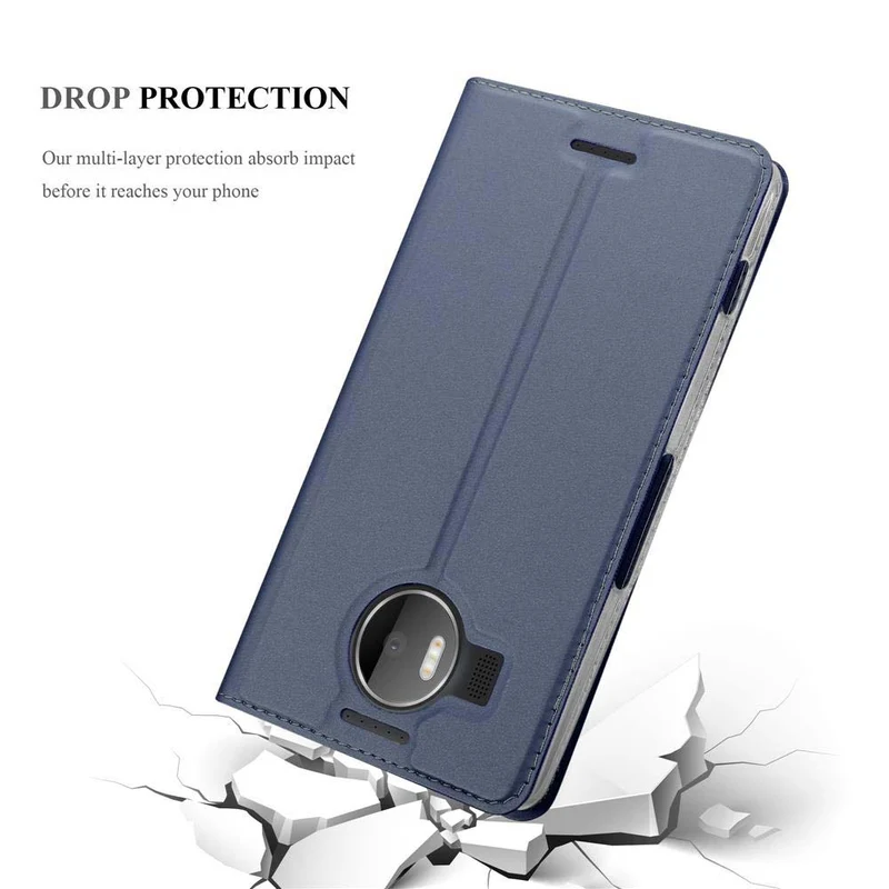 Cadorabo Hülle kompatibel mit Nokia Lumia 950 XL Schutzhülle mit Magnetverschluss, Standfunktion und Kartenfach