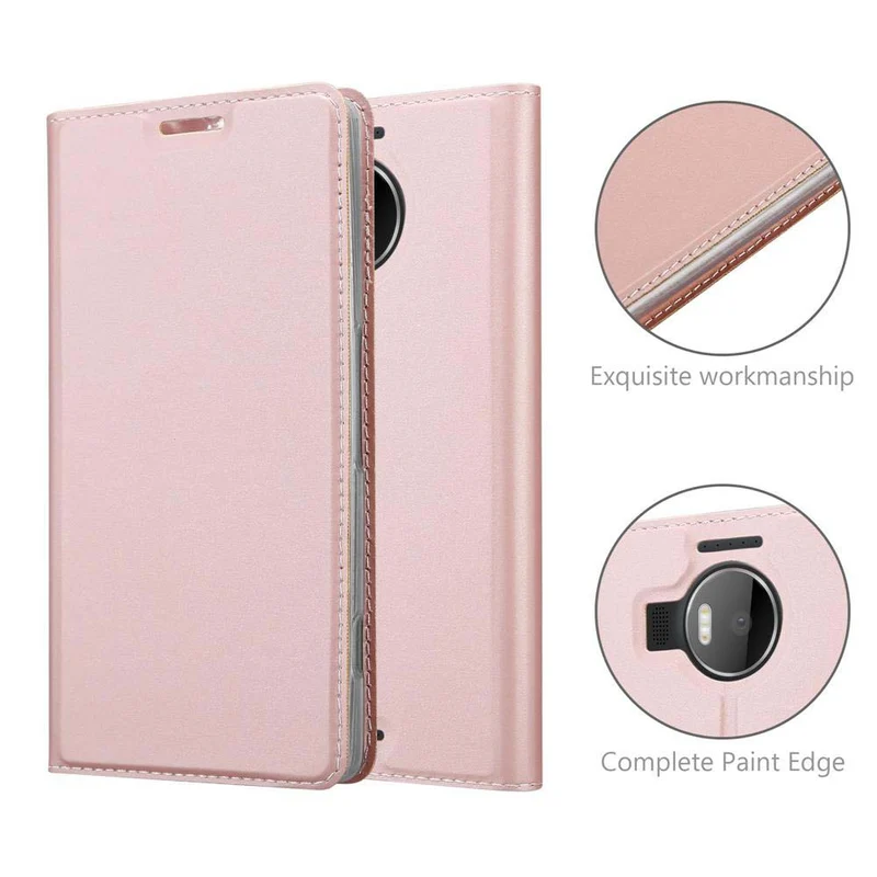Cadorabo Hülle kompatibel mit Nokia Lumia 950 XL Schutzhülle mit Magnetverschluss, Standfunktion und Kartenfach