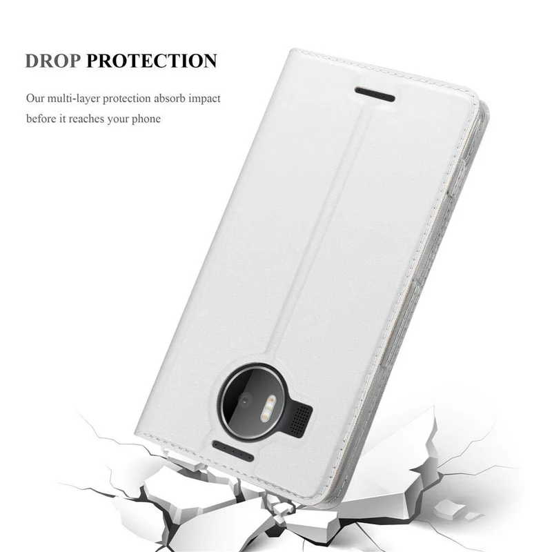 Cadorabo Hülle kompatibel mit Nokia Lumia 950 XL Schutzhülle mit Magnetverschluss, Standfunktion und Kartenfach