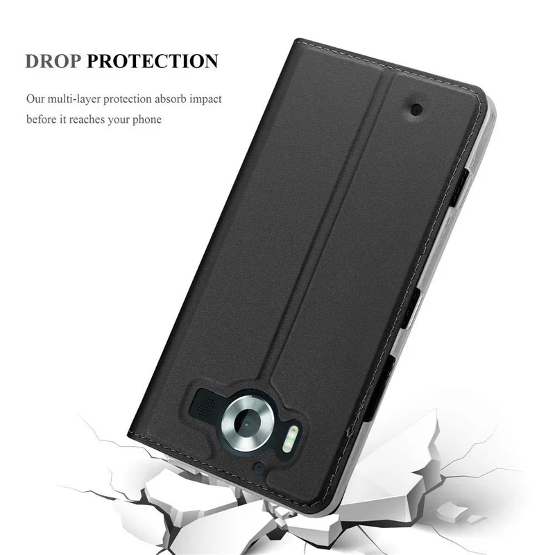 Cadorabo Hülle kompatibel mit Nokia Lumia 950 Schutzhülle mit Magnetverschluss, Standfunktion und Kartenfach