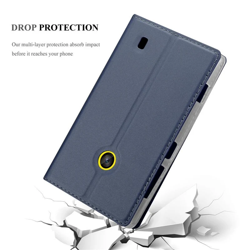 Cadorabo Hülle kompatibel mit Nokia Lumia 520 / 521 Schutzhülle mit Magnetverschluss, Standfunktion und Kartenfach