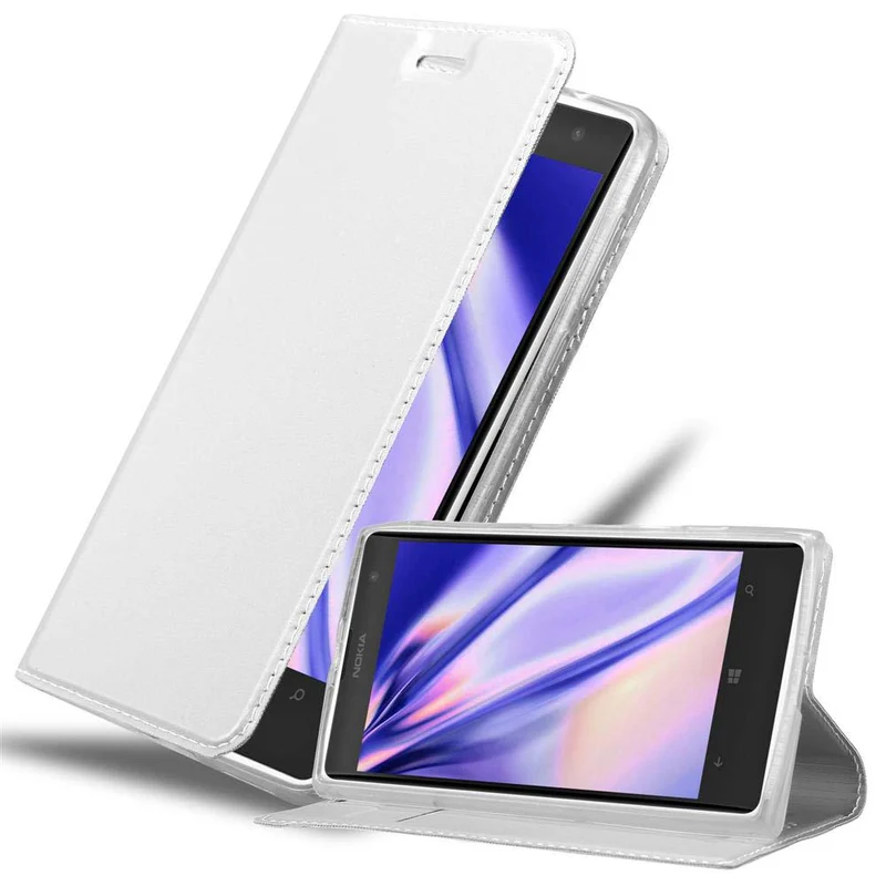 Cadorabo Hülle kompatibel mit Nokia Lumia 1020 Schutzhülle mit Magnetverschluss, Standfunktion und Kartenfach