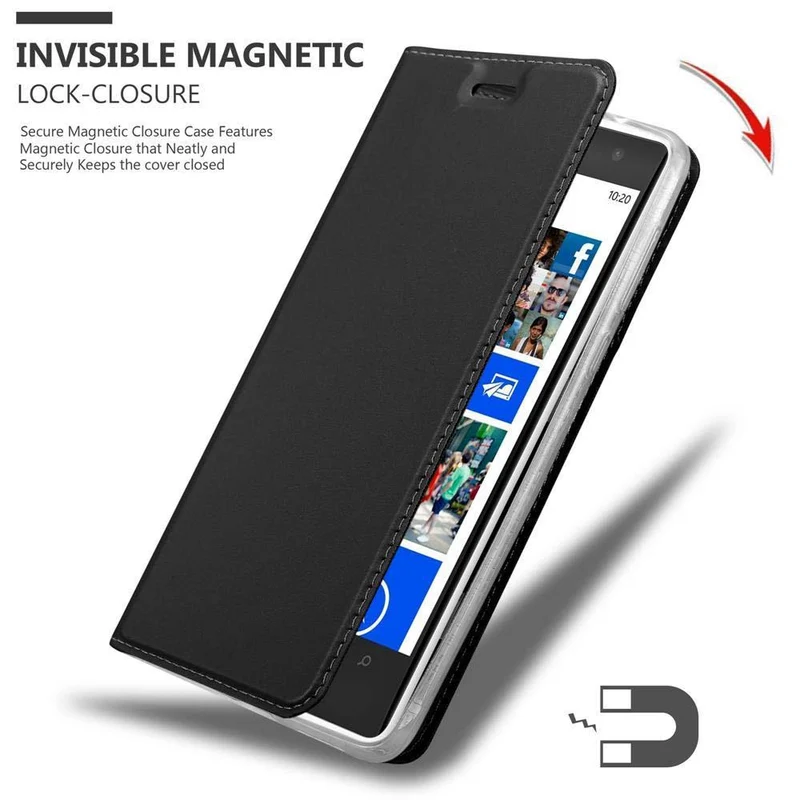 Cadorabo Hülle kompatibel mit Nokia Lumia 1020 Schutzhülle mit Magnetverschluss, Standfunktion und Kartenfach