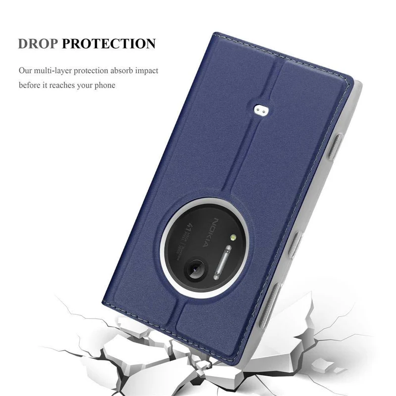 Cadorabo Hülle kompatibel mit Nokia Lumia 1020 Schutzhülle mit Magnetverschluss, Standfunktion und Kartenfach
