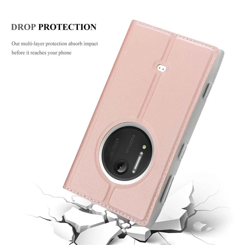 Cadorabo Hülle kompatibel mit Nokia Lumia 1020 Schutzhülle mit Magnetverschluss, Standfunktion und Kartenfach