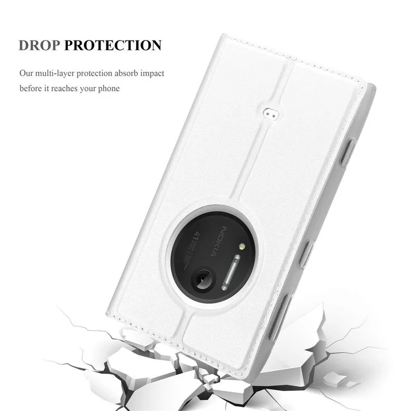 Cadorabo Hülle kompatibel mit Nokia Lumia 1020 Schutzhülle mit Magnetverschluss, Standfunktion und Kartenfach