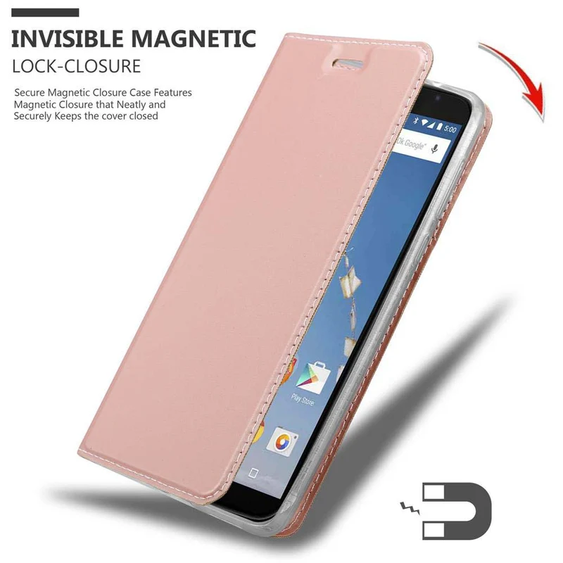 Cadorabo Hülle kompatibel mit Motorola Google NEXUS 6 Schutzhülle mit Magnetverschluss, Standfunktion und Kartenfach
