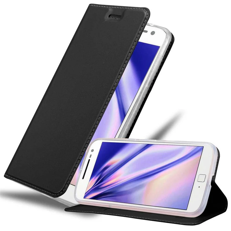 Cadorabo Hülle kompatibel mit Motorola MOTO G4 / G4 PLUS Schutzhülle mit Magnetverschluss, Standfunktion und Kartenfach