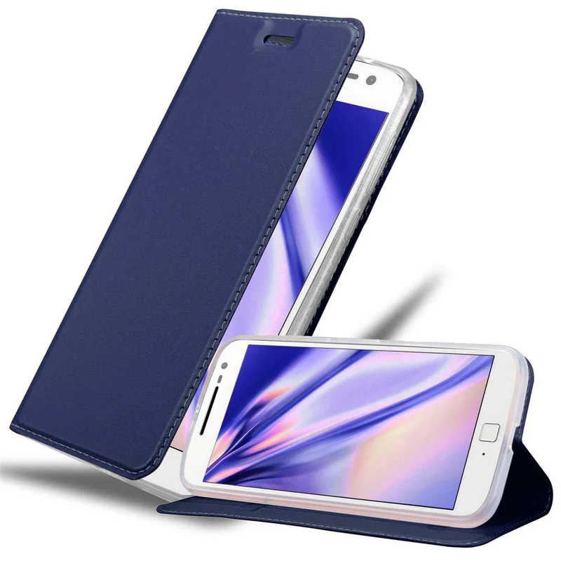 Cadorabo Hülle kompatibel mit Motorola MOTO G4 / G4 PLUS Schutzhülle mit Magnetverschluss, Standfunktion und Kartenfach