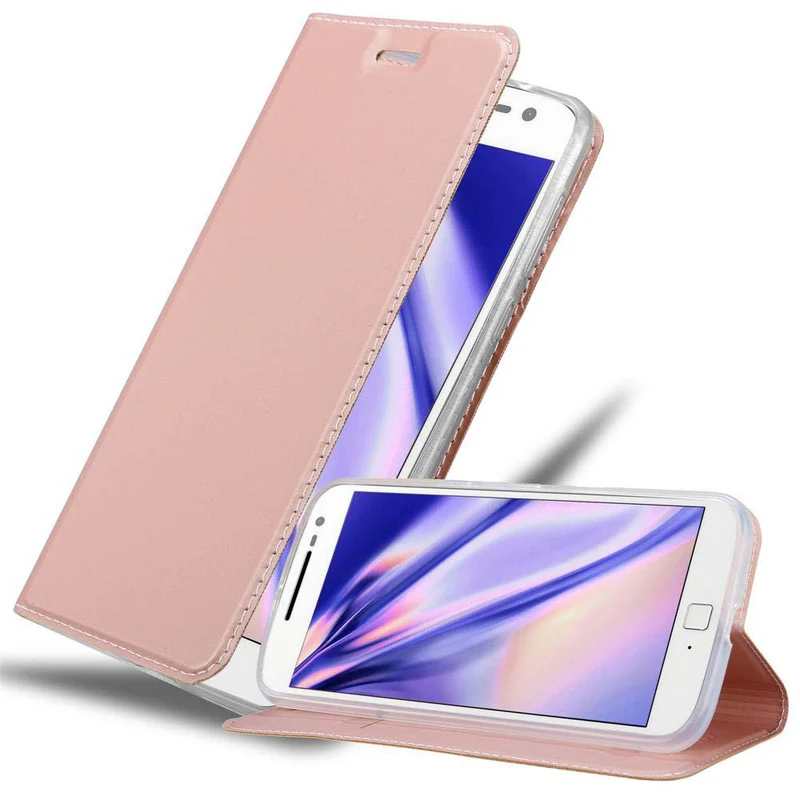 Cadorabo Hülle kompatibel mit Motorola MOTO G4 / G4 PLUS Schutzhülle mit Magnetverschluss, Standfunktion und Kartenfach