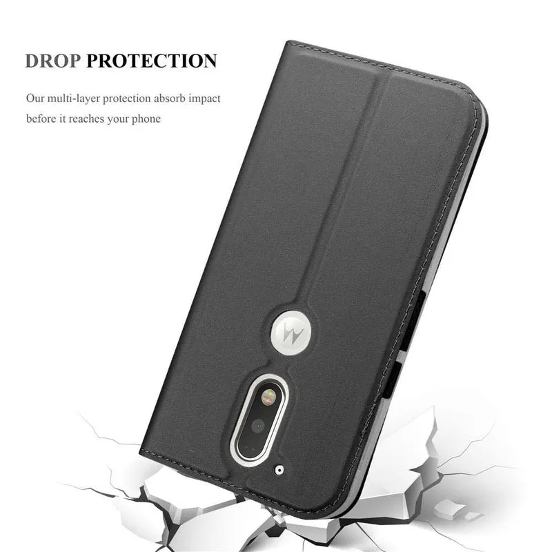 Cadorabo Hülle kompatibel mit Motorola MOTO G4 / G4 PLUS Schutzhülle mit Magnetverschluss, Standfunktion und Kartenfach