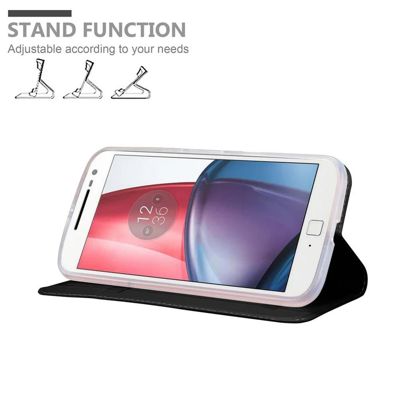 Cadorabo Hülle kompatibel mit Motorola MOTO G4 / G4 PLUS Schutzhülle mit Magnetverschluss, Standfunktion und Kartenfach