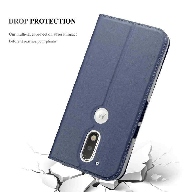 Cadorabo Hülle kompatibel mit Motorola MOTO G4 / G4 PLUS Schutzhülle mit Magnetverschluss, Standfunktion und Kartenfach