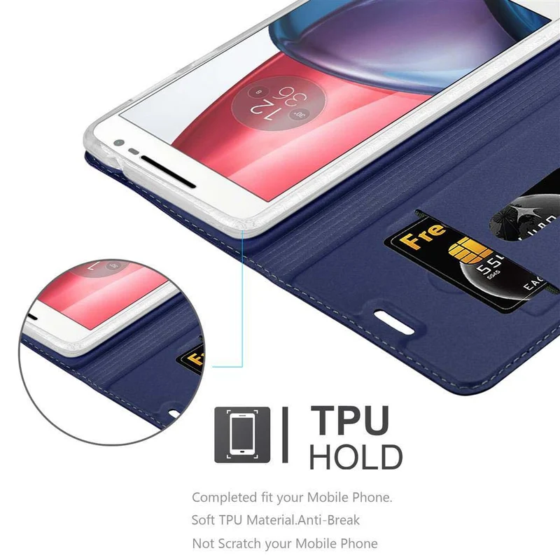 Cadorabo Hülle kompatibel mit Motorola MOTO G4 / G4 PLUS Schutzhülle mit Magnetverschluss, Standfunktion und Kartenfach