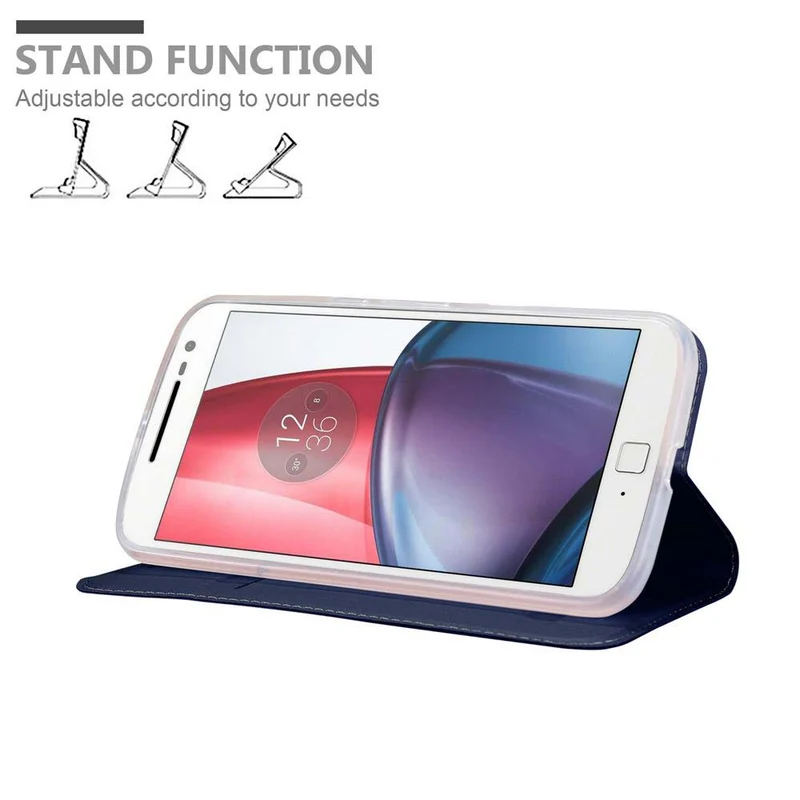 Cadorabo Hülle kompatibel mit Motorola MOTO G4 / G4 PLUS Schutzhülle mit Magnetverschluss, Standfunktion und Kartenfach