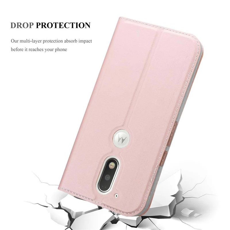 Cadorabo Hülle kompatibel mit Motorola MOTO G4 / G4 PLUS Schutzhülle mit Magnetverschluss, Standfunktion und Kartenfach