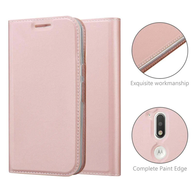Cadorabo Hülle kompatibel mit Motorola MOTO G4 / G4 PLUS Schutzhülle mit Magnetverschluss, Standfunktion und Kartenfach