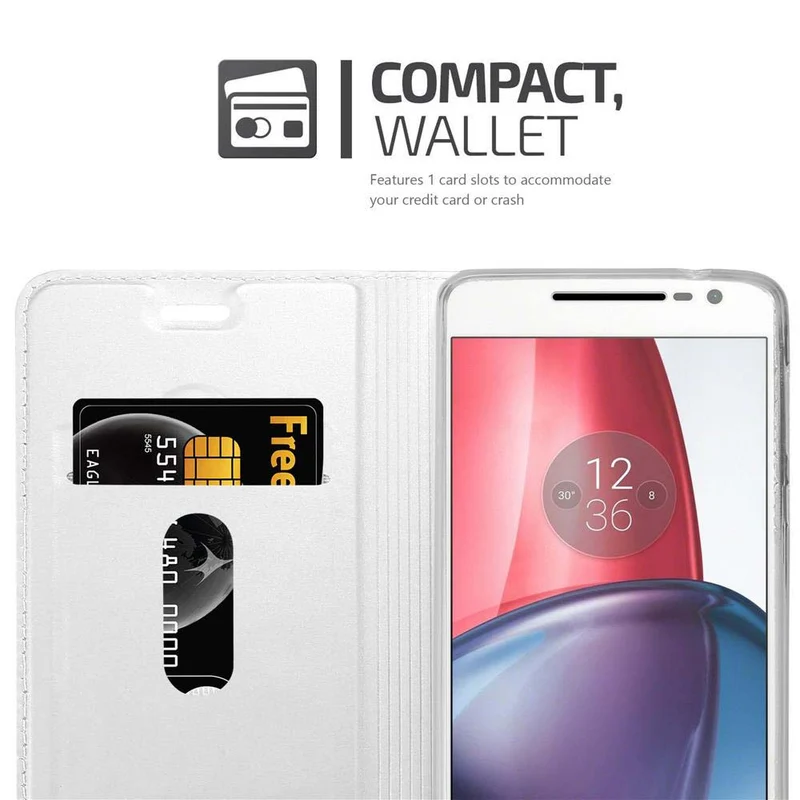Cadorabo Hülle kompatibel mit Motorola MOTO G4 / G4 PLUS Schutzhülle mit Magnetverschluss, Standfunktion und Kartenfach
