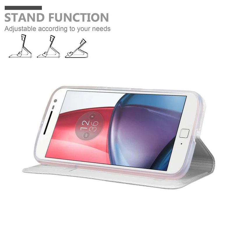 Cadorabo Hülle kompatibel mit Motorola MOTO G4 / G4 PLUS Schutzhülle mit Magnetverschluss, Standfunktion und Kartenfach