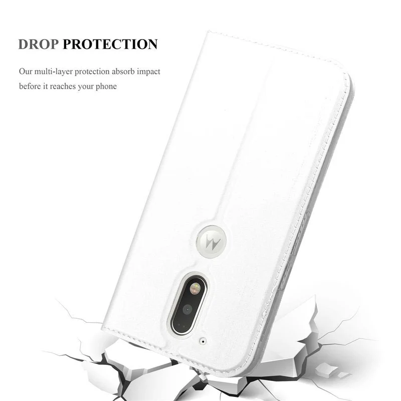 Cadorabo Hülle kompatibel mit Motorola MOTO G4 / G4 PLUS Schutzhülle mit Magnetverschluss, Standfunktion und Kartenfach