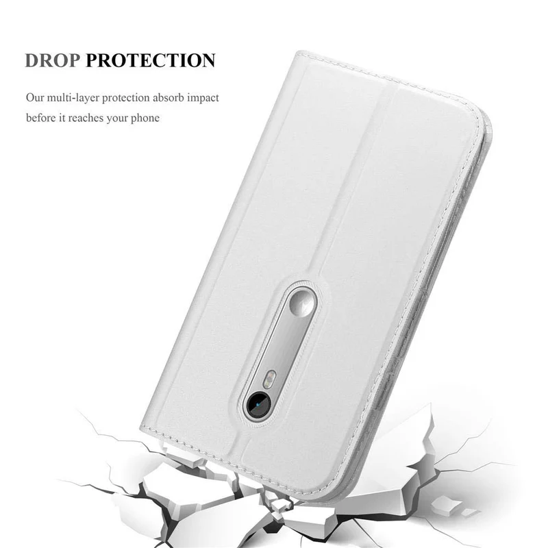 Cadorabo Hülle kompatibel mit Motorola MOTO G3 Schutzhülle mit Magnetverschluss, Standfunktion und Kartenfach