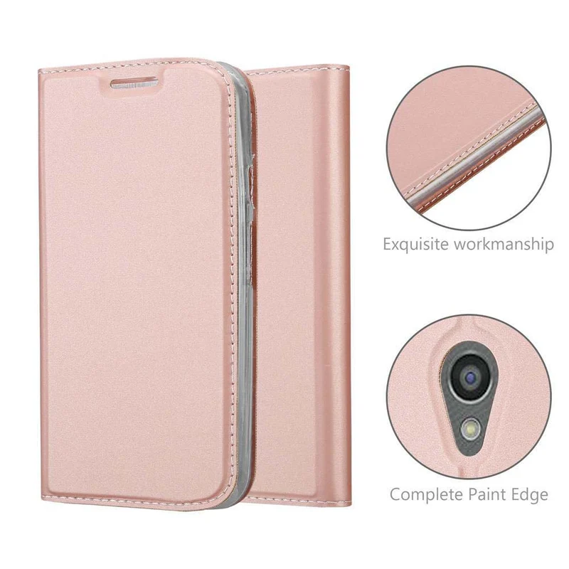 Cadorabo Hülle kompatibel mit Motorola MOTO G2 Schutzhülle mit Magnetverschluss, Standfunktion und Kartenfach
