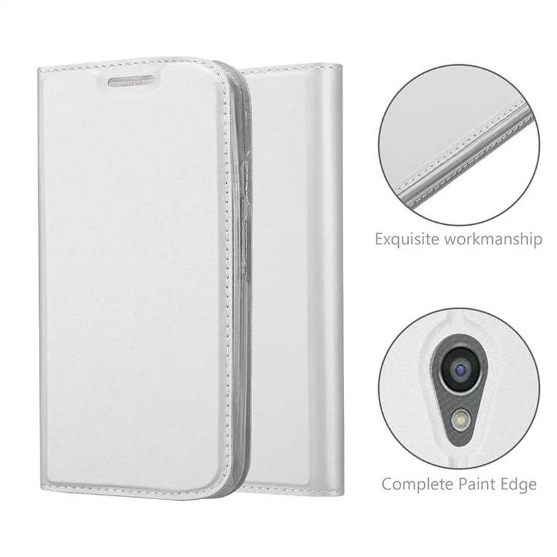 Cadorabo Hülle kompatibel mit Motorola MOTO G2 Schutzhülle mit Magnetverschluss, Standfunktion und Kartenfach