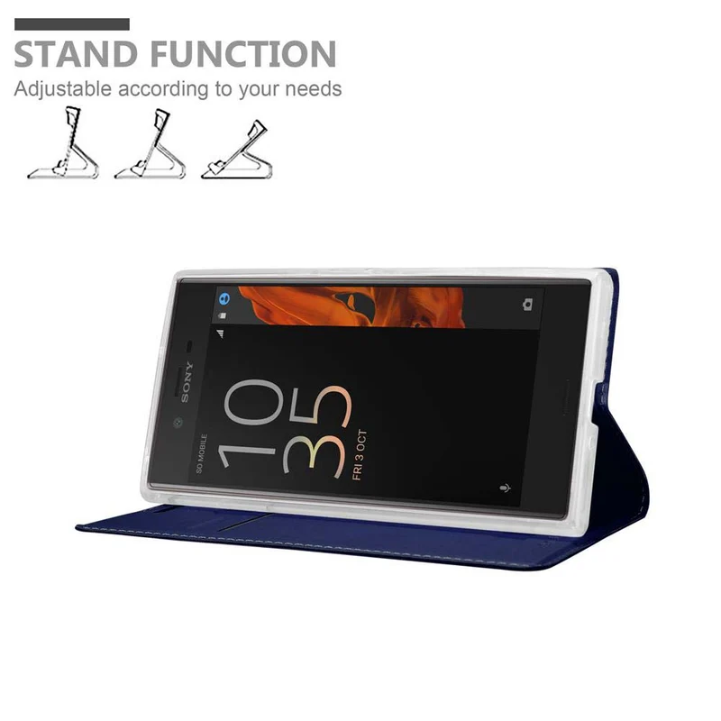 Cadorabo Hülle kompatibel mit Sony Xperia XZ / XZs Schutzhülle mit Magnetverschluss, Standfunktion und Kartenfach