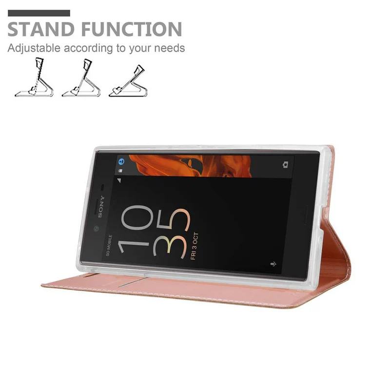 Cadorabo Hülle kompatibel mit Sony Xperia XZ / XZs Schutzhülle mit Magnetverschluss, Standfunktion und Kartenfach