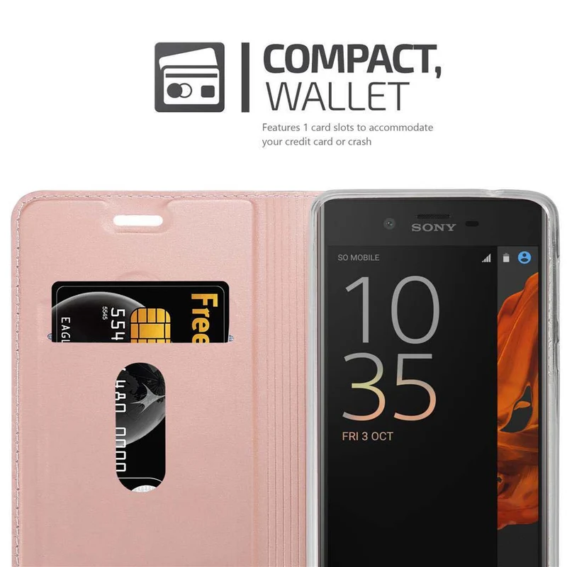 Cadorabo Hülle kompatibel mit Sony Xperia XZ / XZs Schutzhülle mit Magnetverschluss, Standfunktion und Kartenfach
