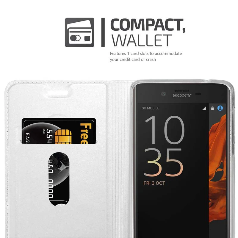 Cadorabo Hülle kompatibel mit Sony Xperia XZ / XZs Schutzhülle mit Magnetverschluss, Standfunktion und Kartenfach