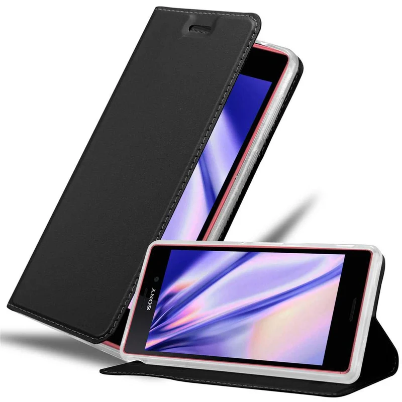 Cadorabo Hülle kompatibel mit Sony Xperia M4 AQUA Schutzhülle mit Magnetverschluss, Standfunktion und Kartenfach