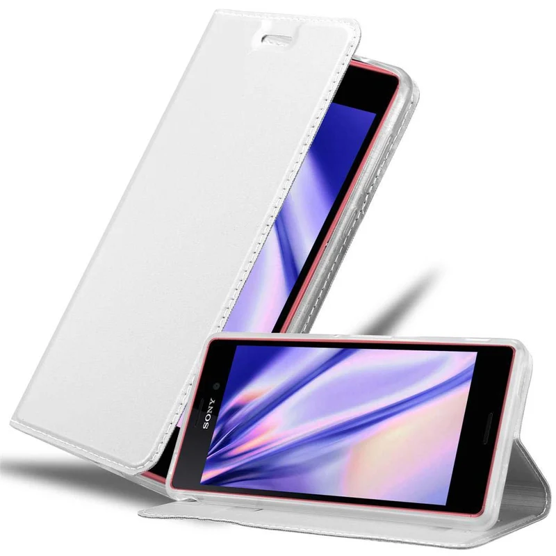 Cadorabo Hülle kompatibel mit Sony Xperia M4 AQUA Schutzhülle mit Magnetverschluss, Standfunktion und Kartenfach