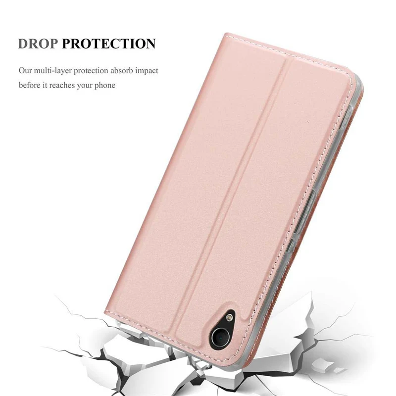 Cadorabo Hülle kompatibel mit Sony Xperia M4 AQUA Schutzhülle mit Magnetverschluss, Standfunktion und Kartenfach