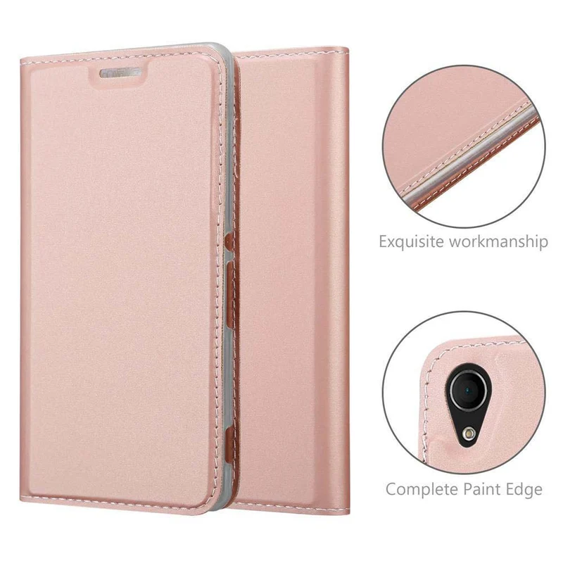 Cadorabo Hülle kompatibel mit Sony Xperia M4 AQUA Schutzhülle mit Magnetverschluss, Standfunktion und Kartenfach